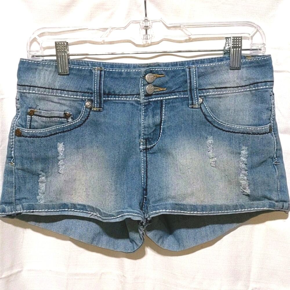 TRUE BLISS Distressed Denim Jean Shorts Size 5
